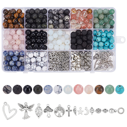 Ювелирные изделия, в том числе бусины из драгоценных камней, бусины и подвески из сплава, латунная фурнитура, 201 прелести нержавеющей стали