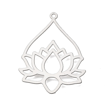 Буддийские 201 подвески из нержавеющей стали, лотоса прелести