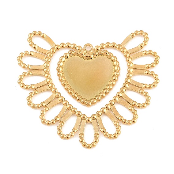 304 Настройки кабошон из нержавеющей стали кулон, сердце прелести