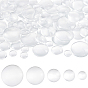 100 pcs 5 styles cabochons en verre transparent, cabochon en dôme clair pour la fabrication de bijoux pendentif photo camée