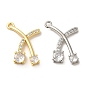 Brass Micro Pave Cubic Zirconia Pendants