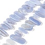 Натуральный голубой кружевной агат бисер нитей, самородки, Топ пробуренной