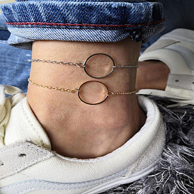 Овальные двухслойные звенья цепи из сплава для женщин