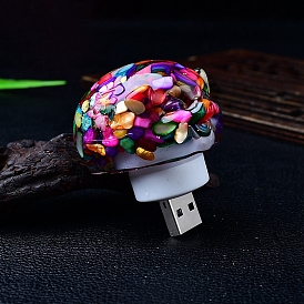 Смоляной ночник в форме свиньи usb, с ракушечными чипсами внутри ночник для домашнего декора спальни