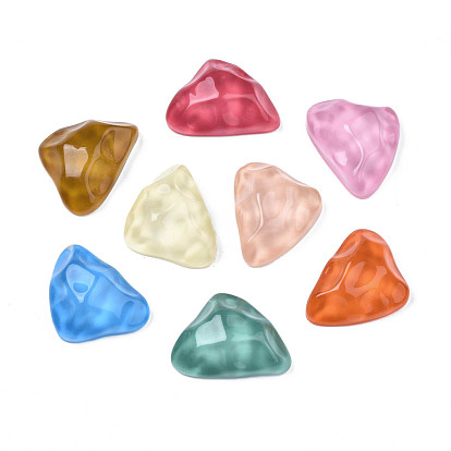 Прозрачные смолы кабошоны, с бугристым верхом, водная рябь, треугольные