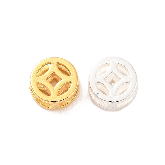 Латунные бусины, без свинца и без кадмия, плоско-круглые, монета-оберег