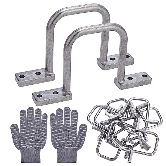 Anillos de distribución de cables tipo D de aluminio, con guantes de trabajo de nailon