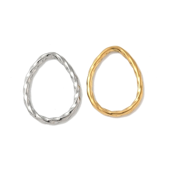 304 витые каплевидные соединительные кольца из нержавеющей стали, ионное покрытие (ip)