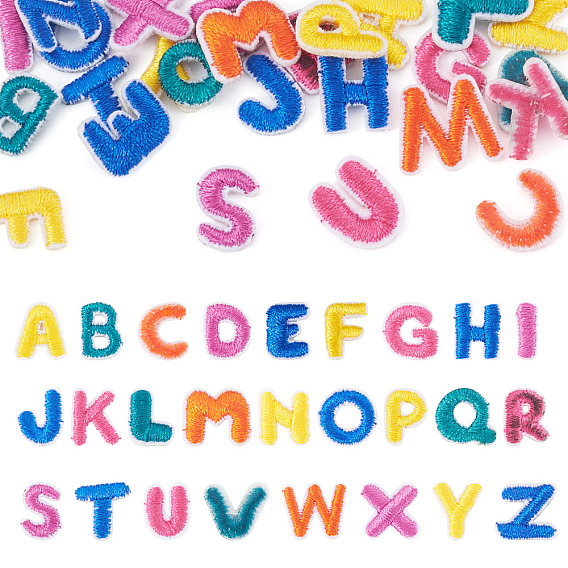 Буквы полиэстер компьютерная вышивка ткань пришивные/приклеиваемые утюгом, аксессуары для костюма, аппликация