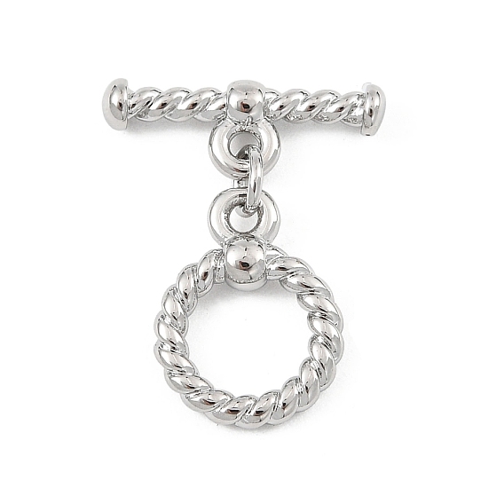Fermoirs à bascule en laiton shegrace, bague rotative, sans cadmium et sans nickel et sans plomb, plaqué longue durée