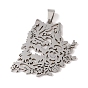 201 Stainless Steel Pendants, Hollow, Cat Charm