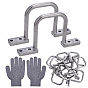 Anillos de distribución de cables tipo D de aluminio, con guantes de trabajo de nailon