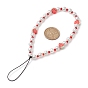 Fruits Polymer Clay & Imitated Pearl & Glass Beaded Mobile Straps, Braided Nylon Thread Mobile Accessories Decoration