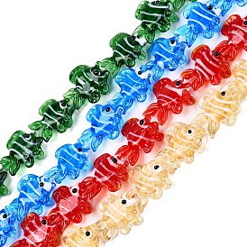 Бусы лэмпворк ручной работы, рыба