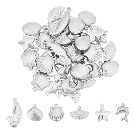 36 шт 6 стиль 304 подвески из нержавеющей стали, разнообразные