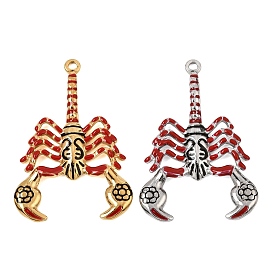 304 Stainless Steel Pendants, with Enamel, Scorpion Charms