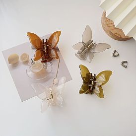 Transparent Color Butterfly Hair Clip for Women - Elegant and Stylish Headpiece