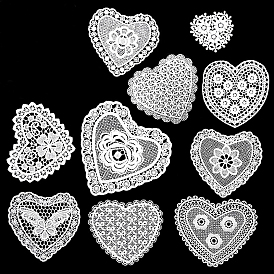 Computerized Embroidery Fiber Sew on Patches, Costume Accessories, Heart