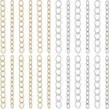 120 шт 4 стиль 304 удлинитель для цепей из нержавеющей стали, концевые цепи
