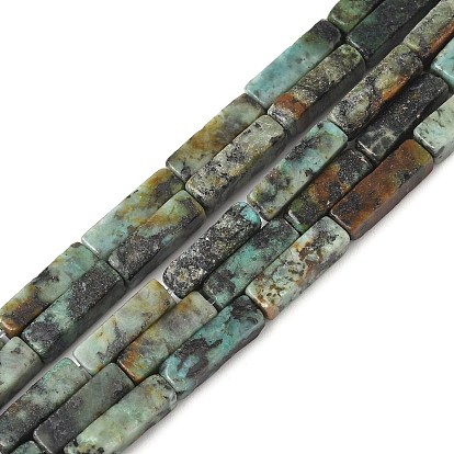 Бусы натуральная африканская бирюза (яшма), кубоид