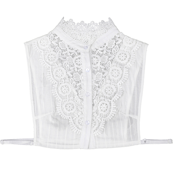 Съемная хлопковая женская рубашка с накладным воротником, отделка горловины своими руками аксессуары для одежды