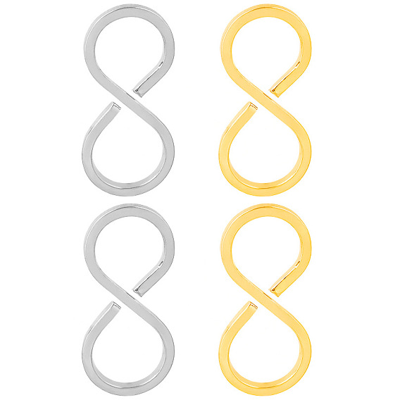 304 Stainless Steel Pendants, Number 8 Charm