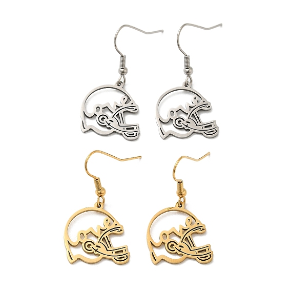 304 из нержавеющей стали болтаться серьги, полый шлем со словом любовь