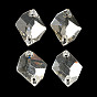 Glass Connector Charms, Faceted Polygon Links