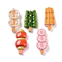 Opaque Resin Imitation Food Decoden Cabochons, Skewers