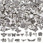 150Pcs 15 Styles Insect Tibetan Style Alloy Beads, Lead Free & Nickel Free & Cadmium Free