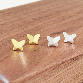 925 Sterling Silver Butterfly Stud Earrings, Delicate and Charming