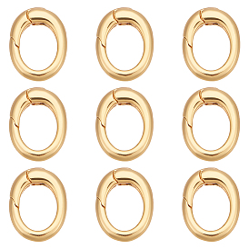 9шт. латунные пружинные кольца-затворы, овальные