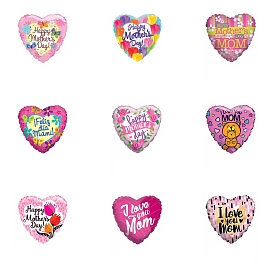 Aluminum Film Heart Balloon, for Mother's Day Party Festival Home Decorations