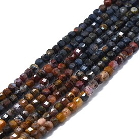 Natural Pietersite Beads Strands, Faceted, Cube