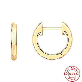 Minimalist S925 Sterling Silver Classic Hoop Earrings for Women