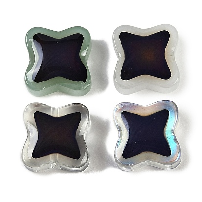 Двухцветные стеклянные бусины для настроения, чувствительные к температуре бусины, меняющие цвет, квадратный