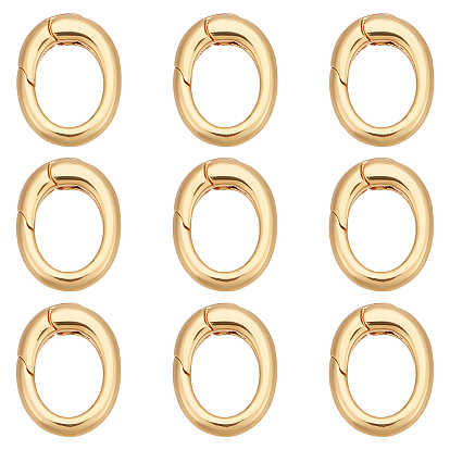 9шт. латунные пружинные кольца-затворы, овальные