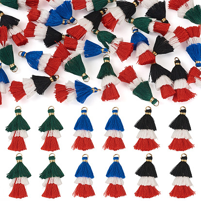 30шт. 3 стили поликоттон (полиэстер хлопок) подвески с кисточками