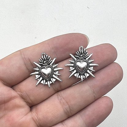 Тибетский стиль сплава цинка подвески, сердце прелести