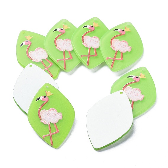 Акриловые подвески, 3 d распечатано, ромб с рисунком