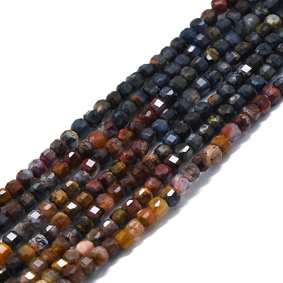 Natural Pietersite Beads Strands, Faceted, Cube