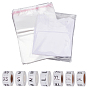 210шт. прямоугольные целлофановые пакеты OPP с многоразовой застежкой, топ сумки печать, с 7 рулонами 7 видами самоклеящихся бумажных наклеек разных размеров