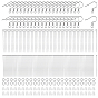 Наборы фурнитуры для сережек своими руками, в том числе 304 крючки для сережек из нержавеющей стали, открытые соединительные кольца и плоские штифты., пластиковые гайки для ушей