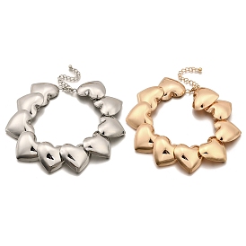 Железные 3d сердечки цепочка чокер ожерелья для женщин