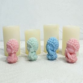3D статуя Будды «сделай сам» пищевые силиконовые формы для свечей, формы для ароматерапевтических свечей, формы для изготовления ароматических свечей