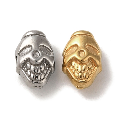 Ion Plating(IP) 304 Stainless Steel Beads, Skull