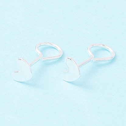 Tiny Heart 999 Fine Silver Stud Earrings, Exquisite Minimalist Earrings for Girl Women