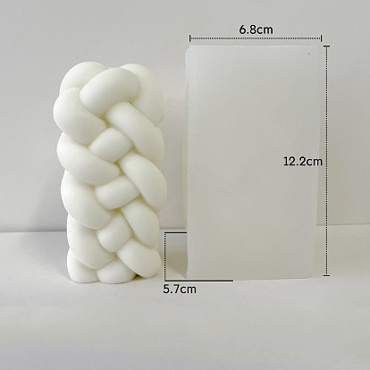 3D Twisted Rope Pillar DIY Silicone Candle Molds, Aromatherapy Candle Moulds, Scented Candle Making Molds