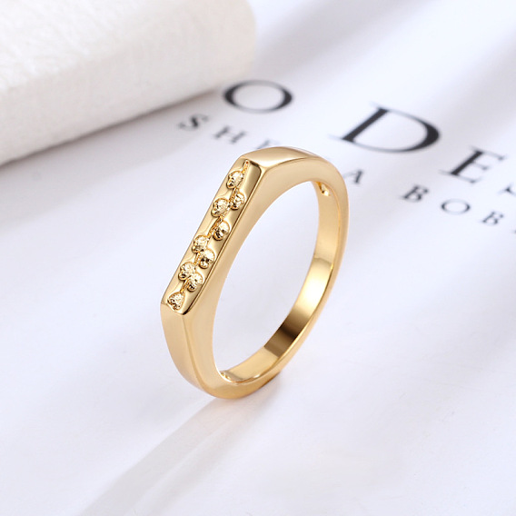 Ретро модные латунные перстни для женщин, тюльпан