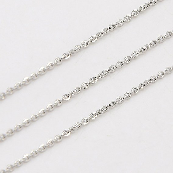 304 Stainless Steel Cable Chains, Soldered, with Spool, Oval